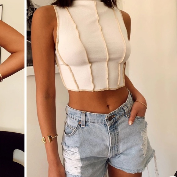 12th Tribe Tops - AVALON WHITE RIBBED TANK 12th tribe